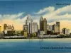 Postcard - Skyline of Detroit, Mich.