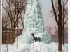 Postcard - Ice Fountain, Washington Boulevard, Detroit, Mich.