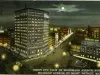 Postcard - Bird's Eye View of Woodward Avenue, North of Michigan Avenue, By Night, Detroit, Mich.