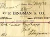 Receipt - P. Bingman & Co.
Unique Bicycles