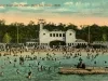 Postcard - Bathing Beach and Pavilion, Belle Isle, Detroit, Mich.