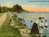 Postcard - Upper End, Belle Isle, Detroit, Mich.