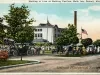 Postcard - Waiting in Line at Bathing Pavilion, Belle Isle, Detroit, Mich.