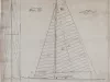 Drawing, Technical - Sail Plan 
Interlake One Design Class