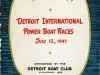 Program - Detroit International Power Boat Races, July 12, 1947