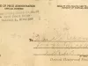 Postcard - Acknowledgment of Return of Ration Evidences