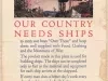 Poster - OUR COUNTRY NEEDS SHIPS