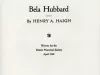Pamphlet - A Brief Sketch of the Life of Bela Hubbard