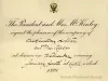 Invitation - Invitation from President and Mrs. McKinley