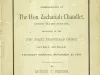 Booklet - Memorial Address Commemorative for Zachariah Chandler