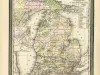 Map - A New Map of Michigan with its Canals, Roads & Distances.