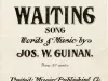 Music, Sheet - Waiting