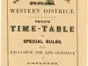 Timetable - Grand Trunk Railway, Western District, Private Time-Table and Special Rules for the Exclusive Use and Guidance of Employees.