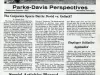 Newsletter - Parke-Davis Perspectives, September-October, 1987