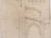 Drawing, Architectural - Cross Section Through Nave and Aisles Showing Truss and Roofs,
Transept Window