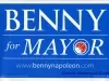 Sign, Advertising - Benny for Mayor