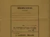Specification - Specifications for Mr. Frank C. Moriarty for a Brick Veneered Residence Located on the South Side of Leverett[e] Between Tenth and Eleventh Street, Lot No. 9, Detroit, Mich.