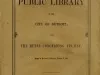 Catalog - Catalogue of the Public Library of the City of Detroit; With the Rules Concerning Its Use