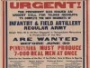 Poster - Urgent!  The President Has Issued an Urgent Call for 70,000 Recruits to Complete the New Regiments of Infantry & Field Artillery, Regular Army