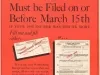 Poster - Remember...Your Income Tax Return Must be Filed on or Before March 15th If Your Income Was $500 or More