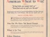 Poster - Food and the War!
American Wheat to Win!