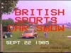 VHS - British Sports Car Show, Hist. Fort Wayne, Sept. 22, 1985