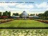 Postcard - Belle Isle Conservatory and Formal Gardens, Detroit, Michigan