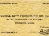 Card, Business - Floral City Furniture Company