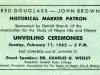Card, Admittance - Fred. Douglass - John Brown,
Unveiling Ceremonies