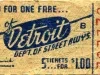 Ticket, Transportation - City of Detroit
Dept. of Street Rwys.