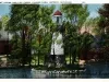 Postcard - Light House and Log Cabin, Palmer Park, Detroit, Michigan