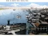 Postcard - Scene on Detroit River, Detroit, Mich