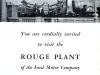 Brochure - You are Cordially Invited to Visit the Rouge Plant 
of the Ford Motor Company and Greenfield Historic Village