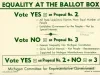 Flier, Political - Equality at the Ballot Box