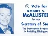 Card, Political - (X) Vote for Robert S. McAllister