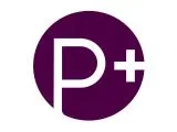 Purple circle with a white "P+" logo inside.